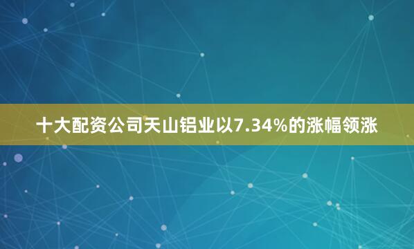十大配资公司天山铝业以7.34%的涨幅领涨