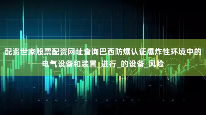 配资世家股票配资网址查询巴西防爆认证爆炸性环境中的电气设备和装置_进行_的设备_风险